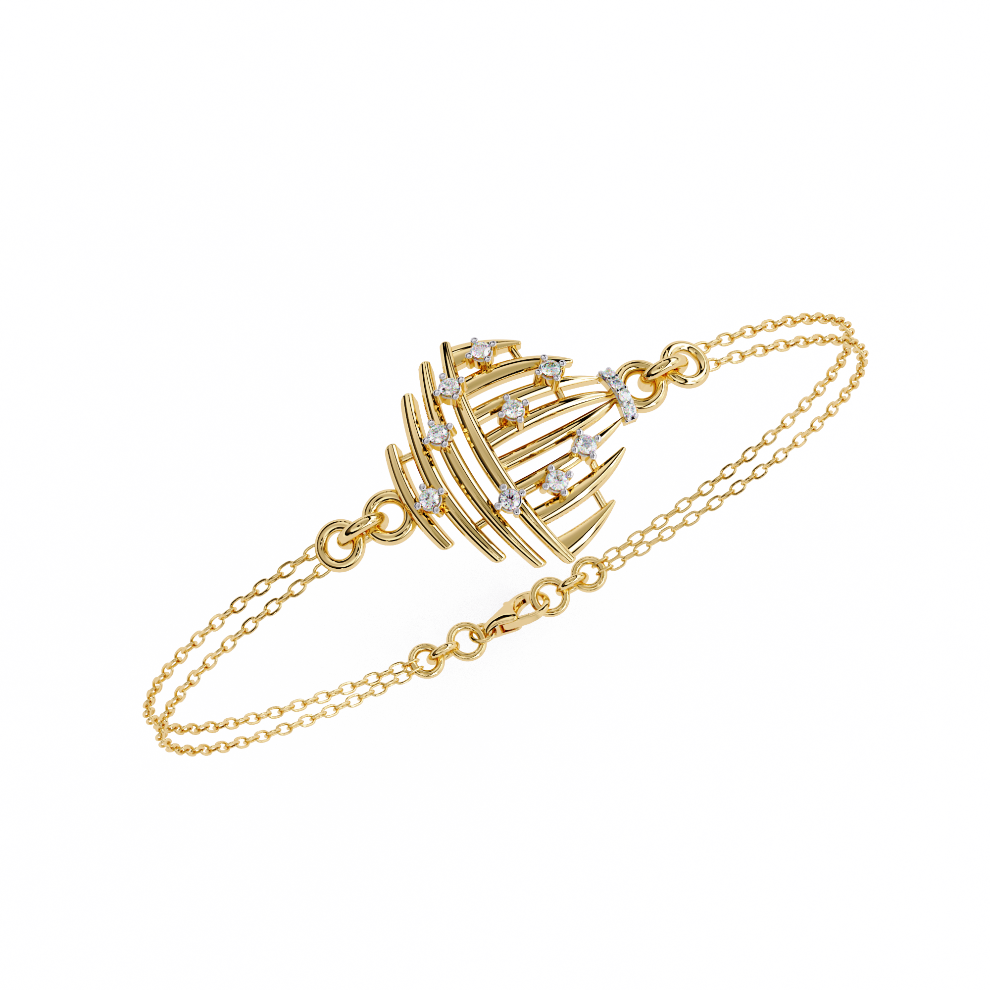Solitairekart 0.13ct Galactic Cascade Natural Diamond Bracelet-HI Color, VS-SI Clarity